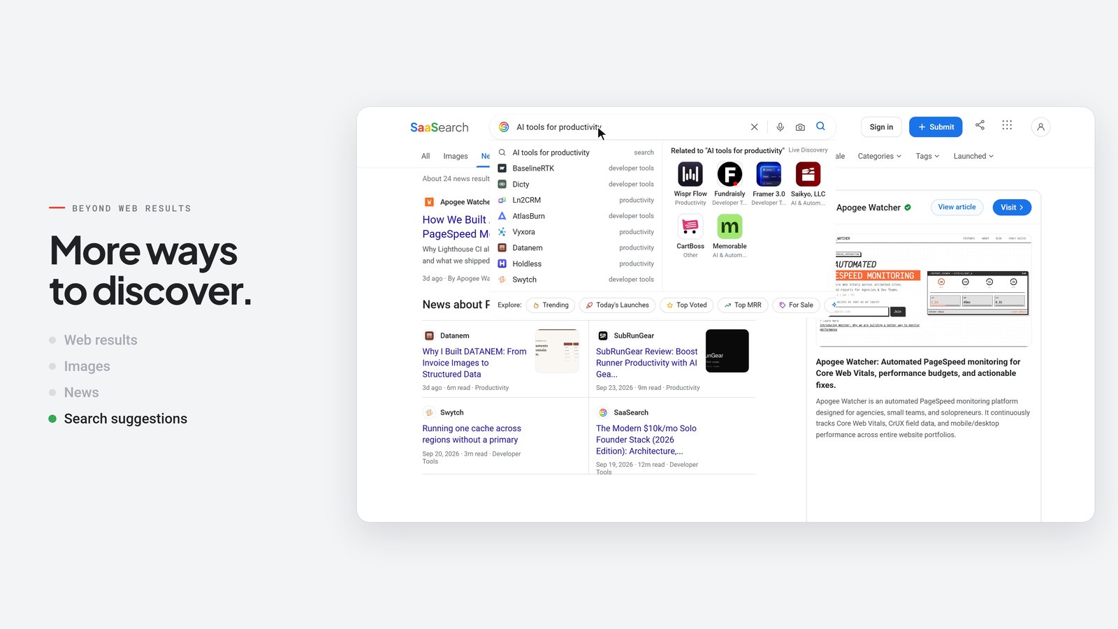 Scene 04: the real search-suggestions dropdown